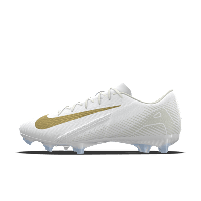Nike Mercurial サッカーシューズ ホワイト/ゴールド Nike Mercurial Vapor 16 Academy By You Custom Firm-Ground Low-Top